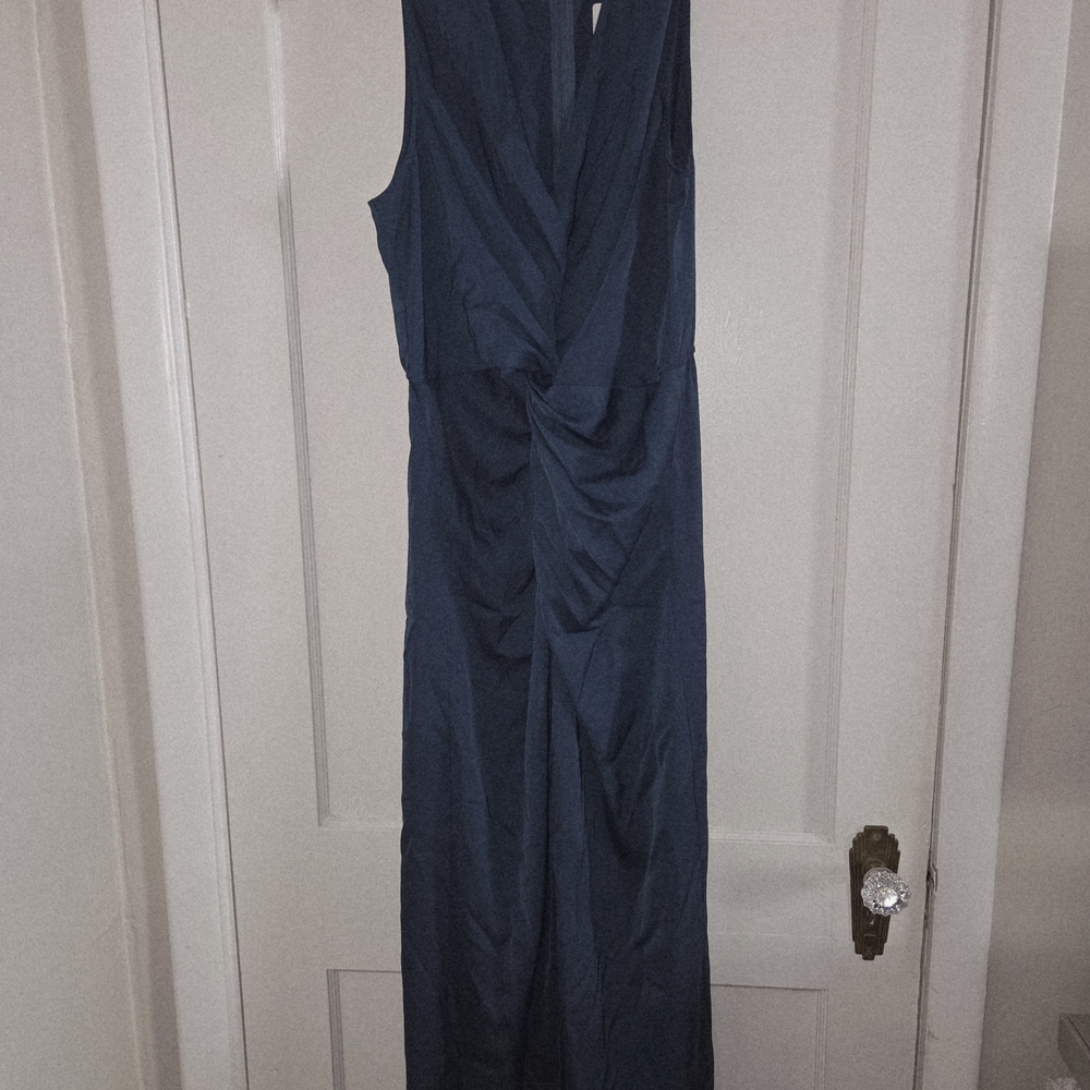Chic Navy Blue Midi Dress
